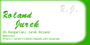 roland jurek business card